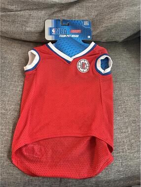 NBA Team Pet Wear Dog LA Clippers Jersey Red